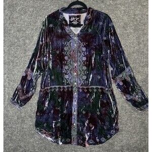 Kyla Seo Velvet Embroidered Tunic